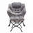 Modern Soft And Comfortable Accent Chair With Ottoman, Armrests And Side Pocket For Small Spaces-529341760