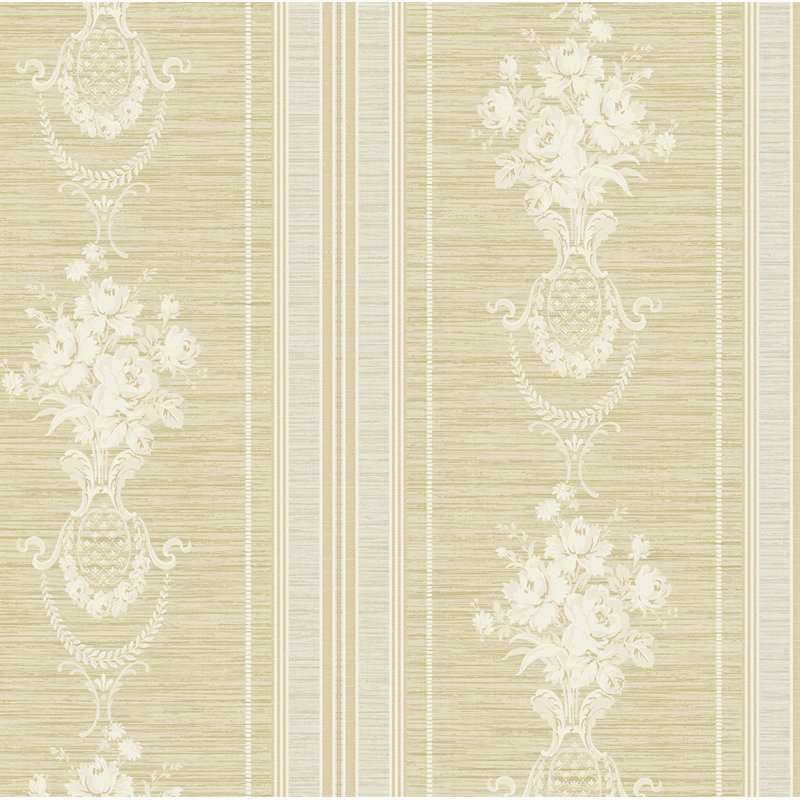 Rouleau de papier peint L 33 po x L 20,5 po One Allium Way, Beige
