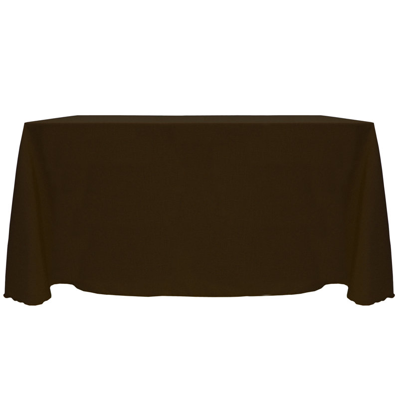 Majestic Solid Color Tablecloth, 156" x 90", Espresso, 10
