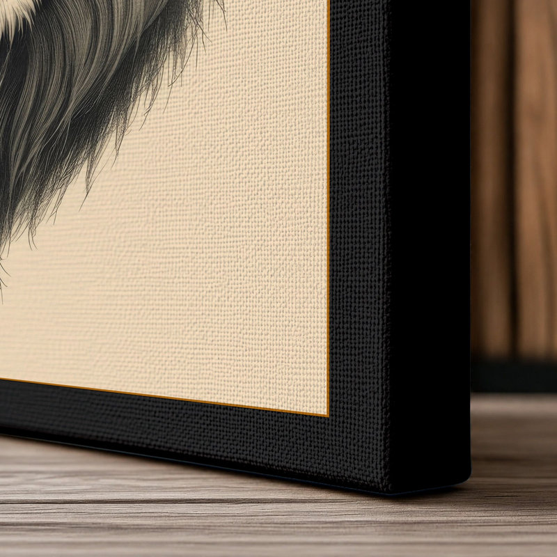 Lion's Gaze Realism 1 Piece Wrapped Canvas Wall Art, 36x24 - 91.4 x 61.0 cm, Black Border