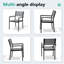 Deen Auminum Stackable Outdoor Dining Armchair-914259913-915251141