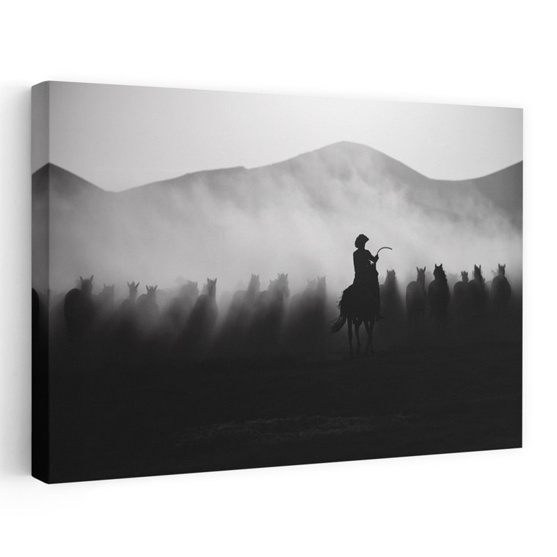 Art contemporain cheval contemporain, H 16 po x l 24 po