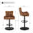 Swivel Upholstered Adjustable Height Counter Stool-88710706