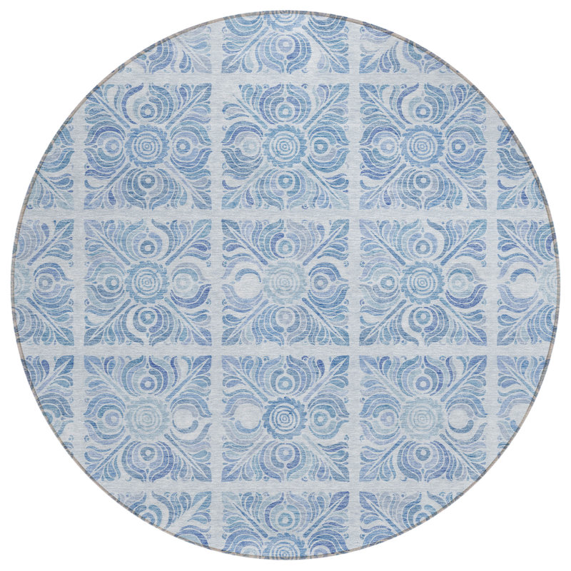  Tapis d'entrée antidérapant mâle, Rond 8 pi