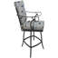 Niera Powder Coated Aluminum Outdoor 26'' Counter Stool with Cushion-1062666018-1016890878