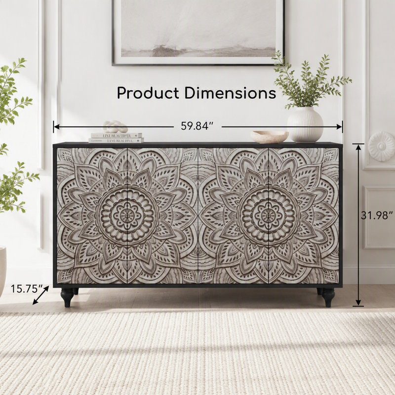 Buffet Mandala, Light Oak