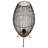 Oval Cage-Style Iron Table Lamp - 20" - Black