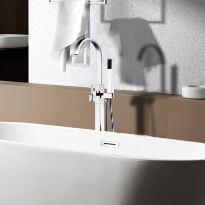 Freestanding Tub Faucet With Hand Shower - Finish, Metal Made, Full Body Spray For Impressive Showers Bathtub , Solid Metal, Attractive And Bath