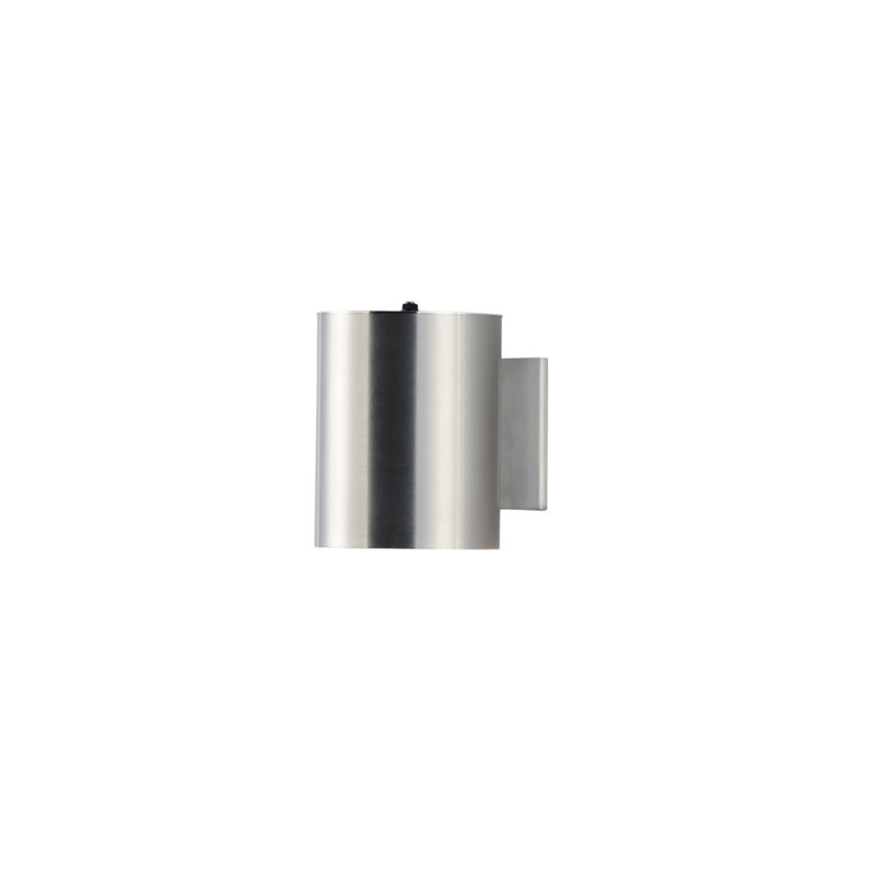 Applique murale d'extérieur en aluminium brossé H 6 po Barbara, Aluminium brossé, H 7,25 po x l 5 po x P 6,25 po