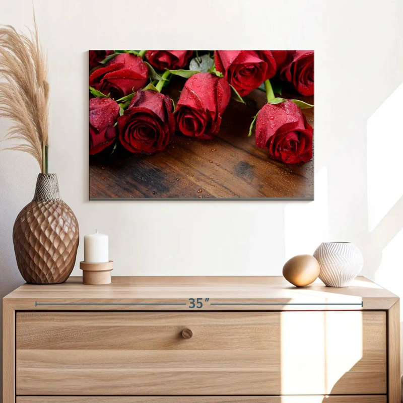 Harnek fraîchement cueillies roses rouges, H 16 po x l 24 po