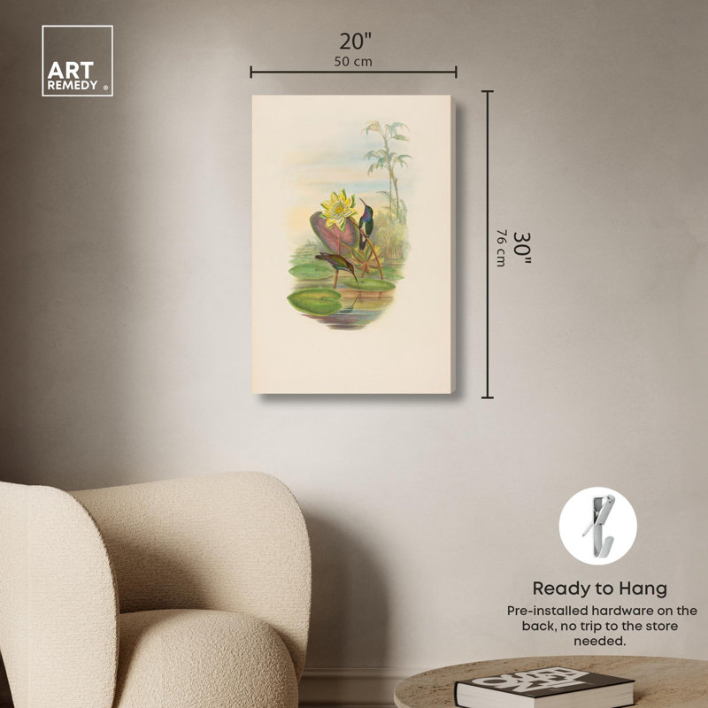 «Lily Pond», reproduction d'art sur toile par Art Remedy, Toile tendue avec châssis, H 30 po x l 20 po