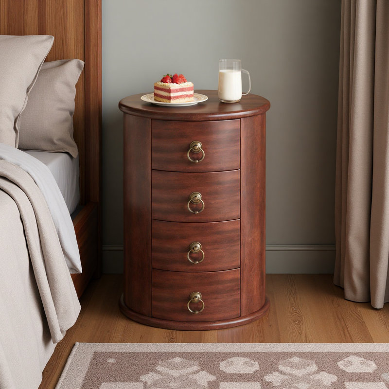 Table de chevet en bois, table d'appoint, table de bout ronde