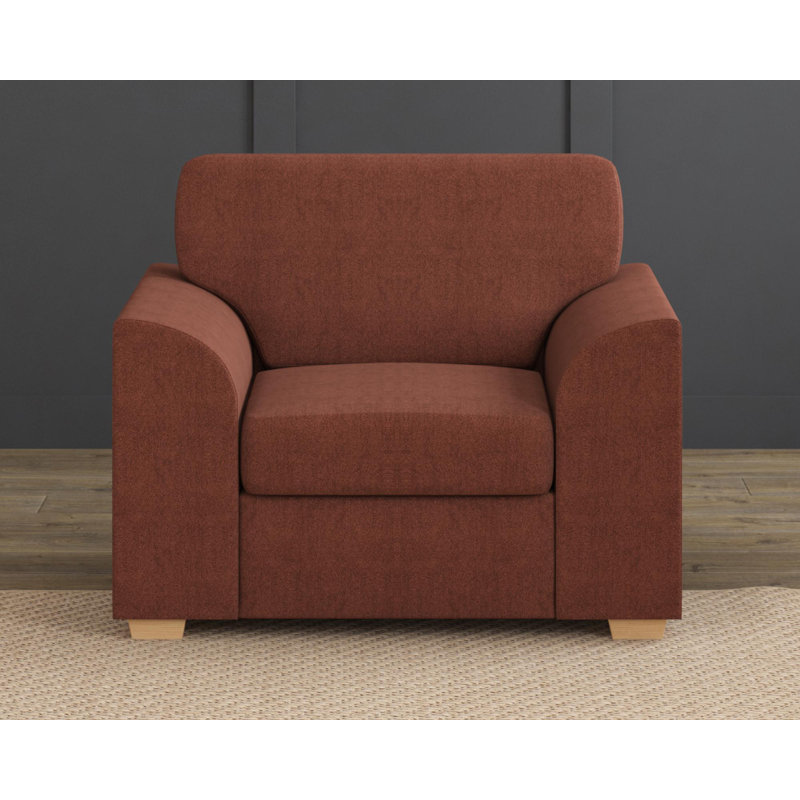 Upholstered Armchair,  Brick