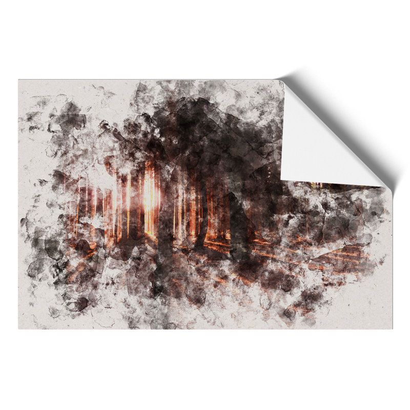 Forest View Watercolour - Frameless Print, 59cm H x 84cm W x 0.1cm D
