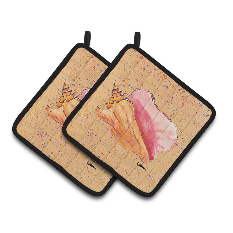 Caroline's Treasures Shells Polyester Potholder