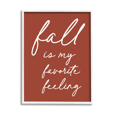 «Fall Favorite Feeling Seasonal Autumn Calligraphy Expression», estampe numérique encadrée noire, art texturé par lettres et lignes