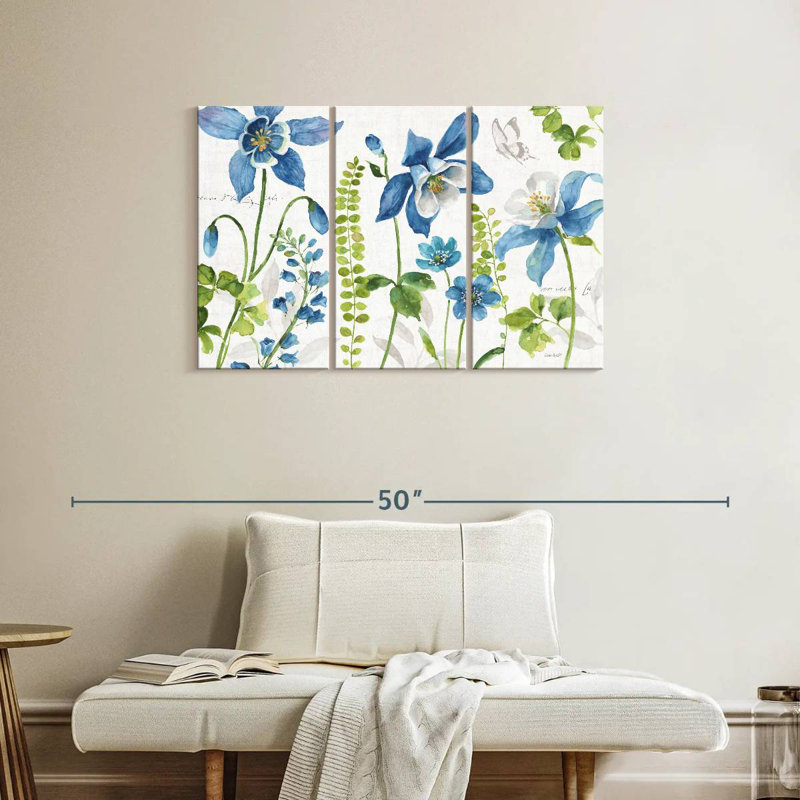 Jardin Harnek bleu et vert I, H 24 po x l 38 po