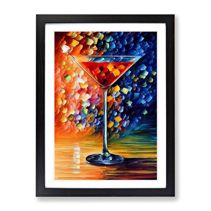 Cocktail Vol.1 - Single Picture Frame Print, Black Framed, 46cm H x 34cm W x 2cm D