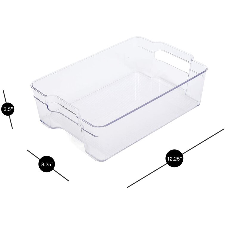 Flat Plastic Box for Kitchen Refrigerator Organization Transparent Food  Storage Container for Kitchen Fridge Freezer Holder