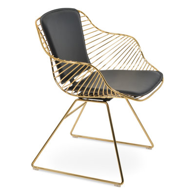 Fauteuil Zebra en or