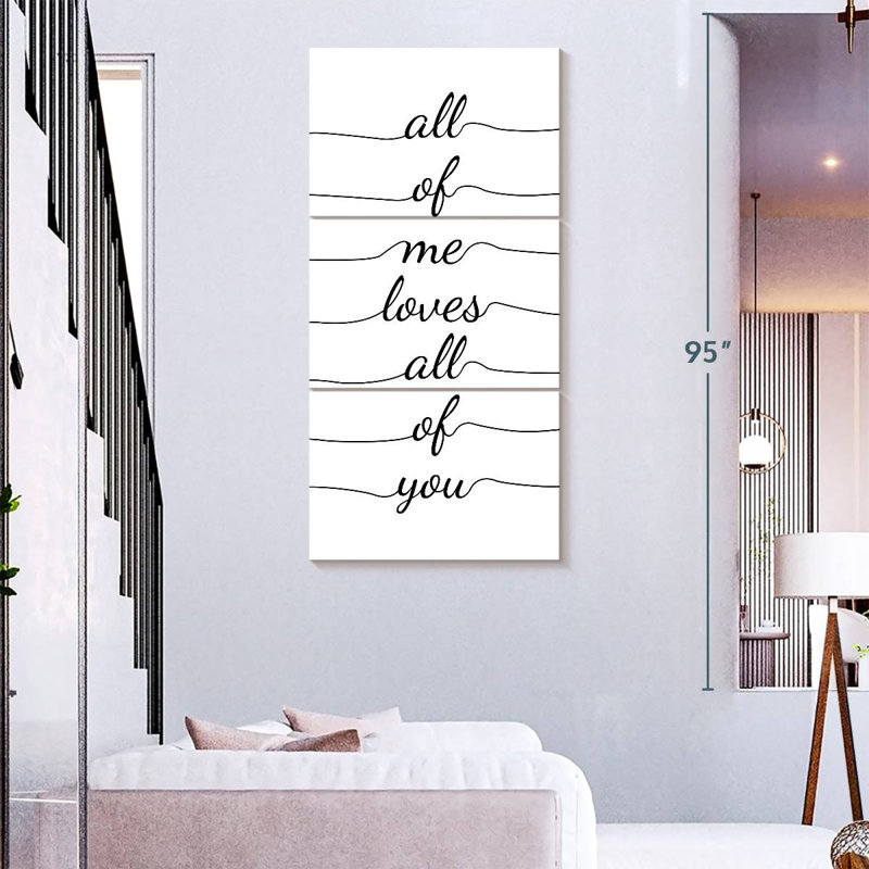 «All Of You», typographie, H 32 po x l 15 po