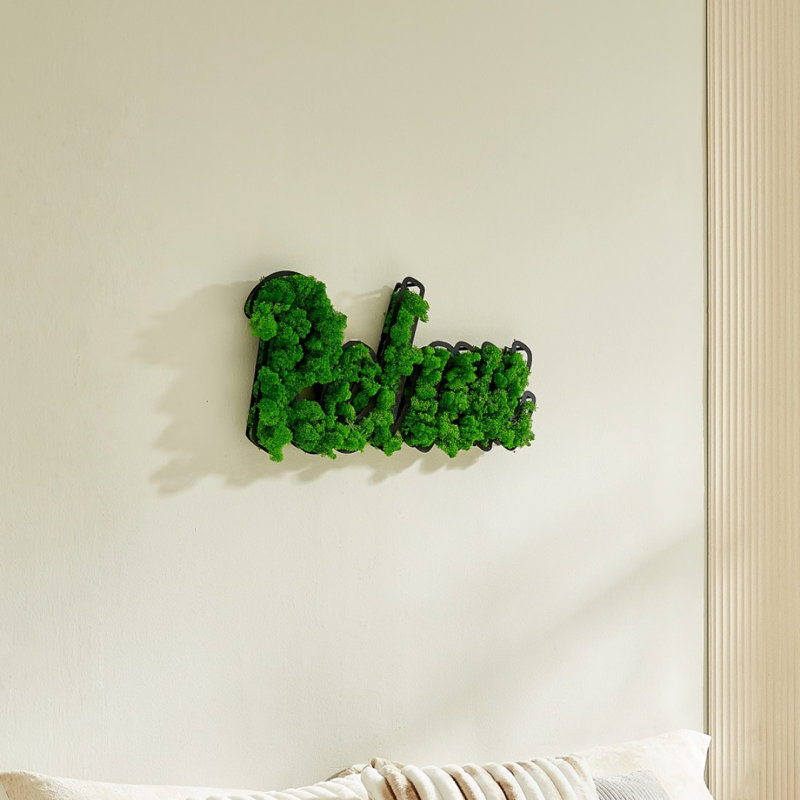 RELAX Letter Art Moss Wall Decor