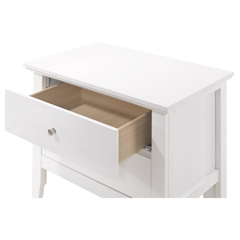 Primo 2 Drawer Nightstand, White