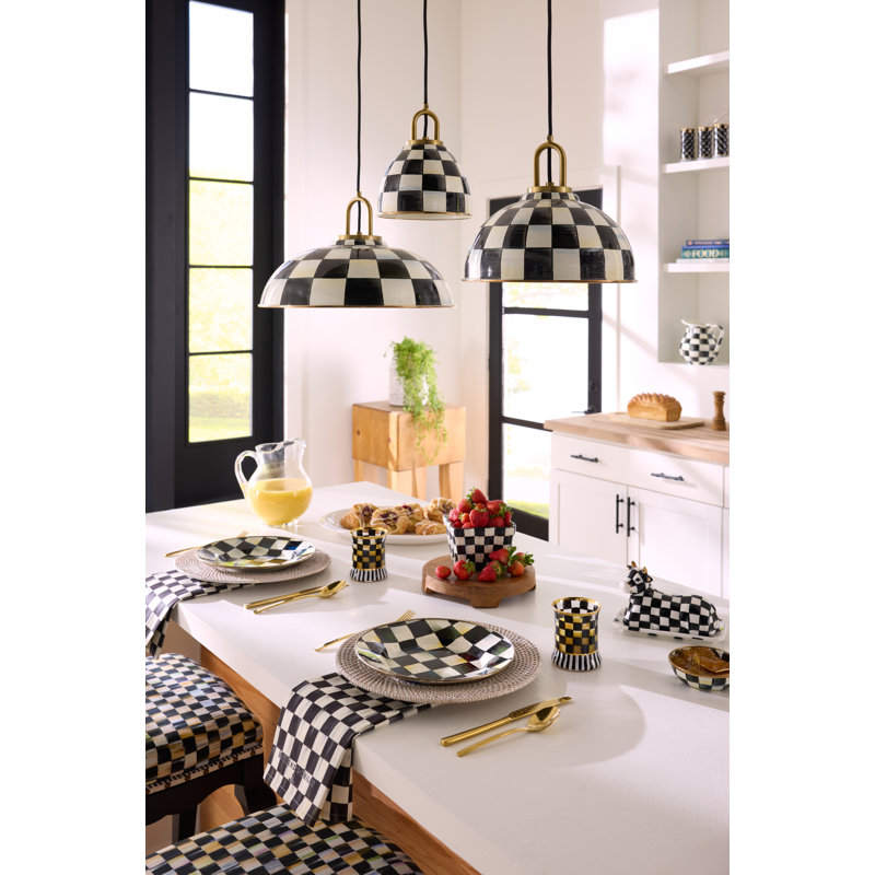 Courtly Check Dome Pendant Lamp, 12