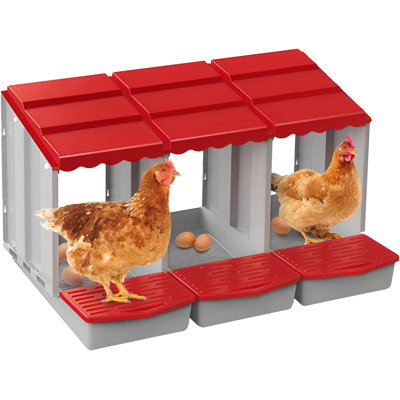 Chicken Nesting Boxes, 3/4/5 Hole Nesting Box for Chicken Coop, Rolling Egg Collection and Protection Nesting Boxes,Integrated chicken coop, Easy to Assemble