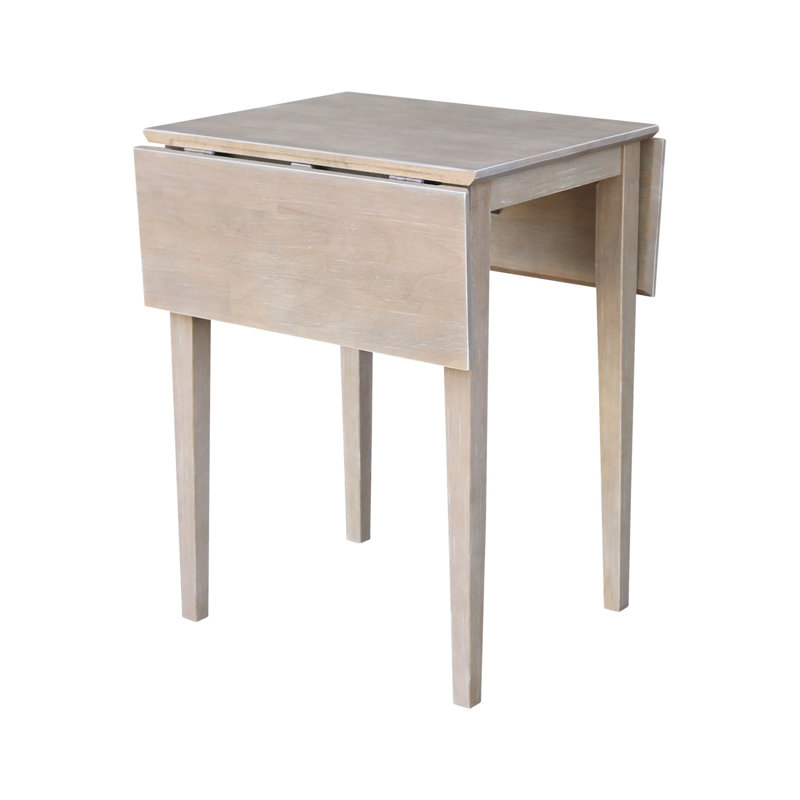 Table de salle à manger à rallonge en bois massif à abattants Maner, Taupe-gris délavé