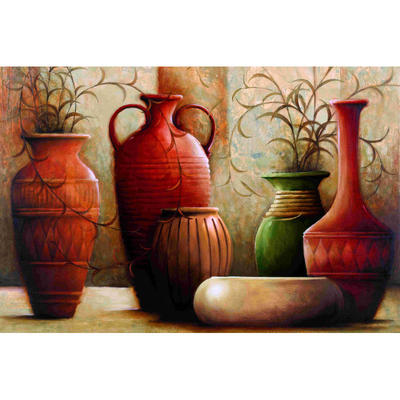 Impression sur toile tendue, pots épicés 2, H 8 po x l 12 po