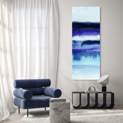 «Shore Break Abstract A», reproduction d'art graphique sur verre sans cadre
