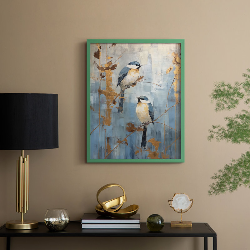 Série ANIMALS, impression encadrée, bois massif, Vert, H 11 po x l 9 po