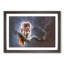 Owl Upon a Tree Branch in Abstract - Picture Frame Graphic Art Print-55735750-55735753