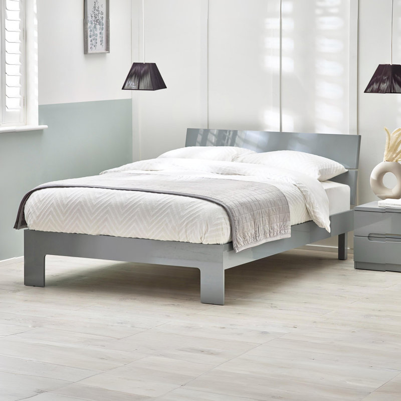 Meldrum Bed, Double (4'6), No Mattress, Grey
