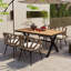 Ensemble contemporain d'extérieur avec chaises en rotin PE et table en bois plastique