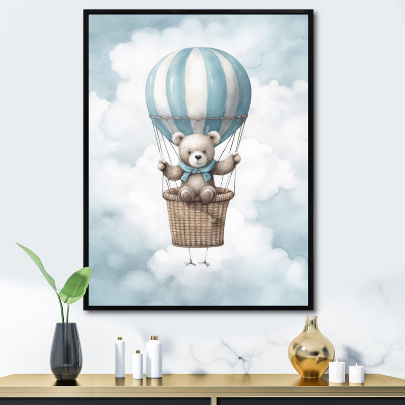 «Nursery Bear Cub Kids Dreams II», reproduction, H 20 po x l 12 po x P 1 po, Cadre flottant noir