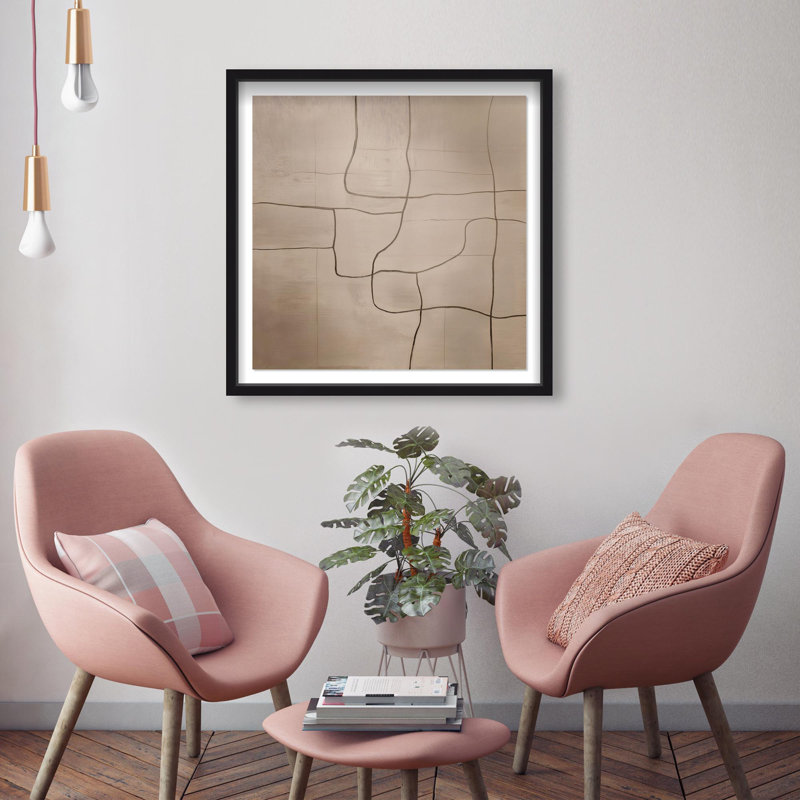 Oliver Gal Surface Stories Abstract - Luxury Shadowbox Framed Wall Art, 25.5" H x 25.5" W, Black