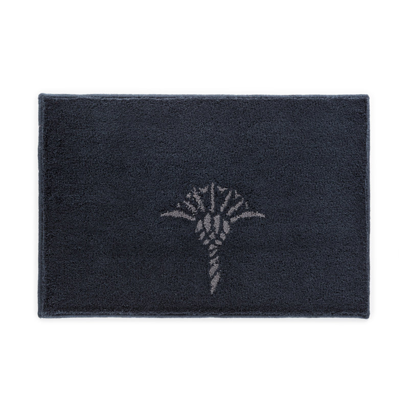 Cornflower Non-Slip Bath Rug, Black, 50 x 60cm