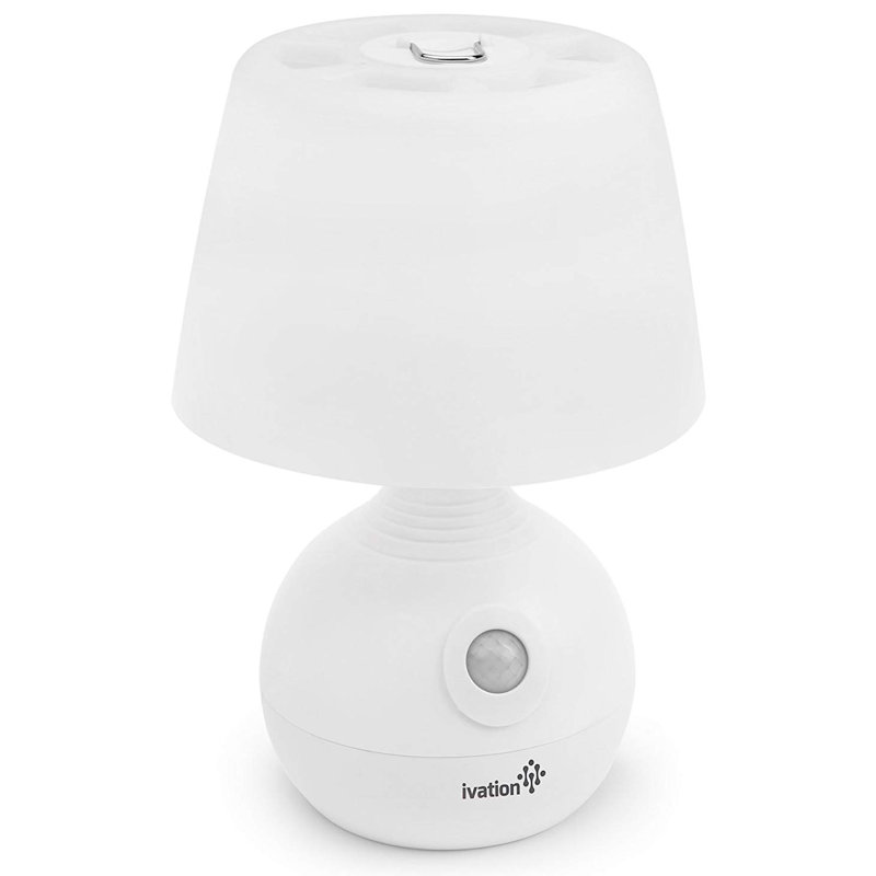 White Cordless Adjustable LED Motion Sensing Table Lamp