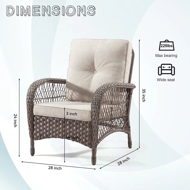 Fauteuil de patio Laytonsville, Beige