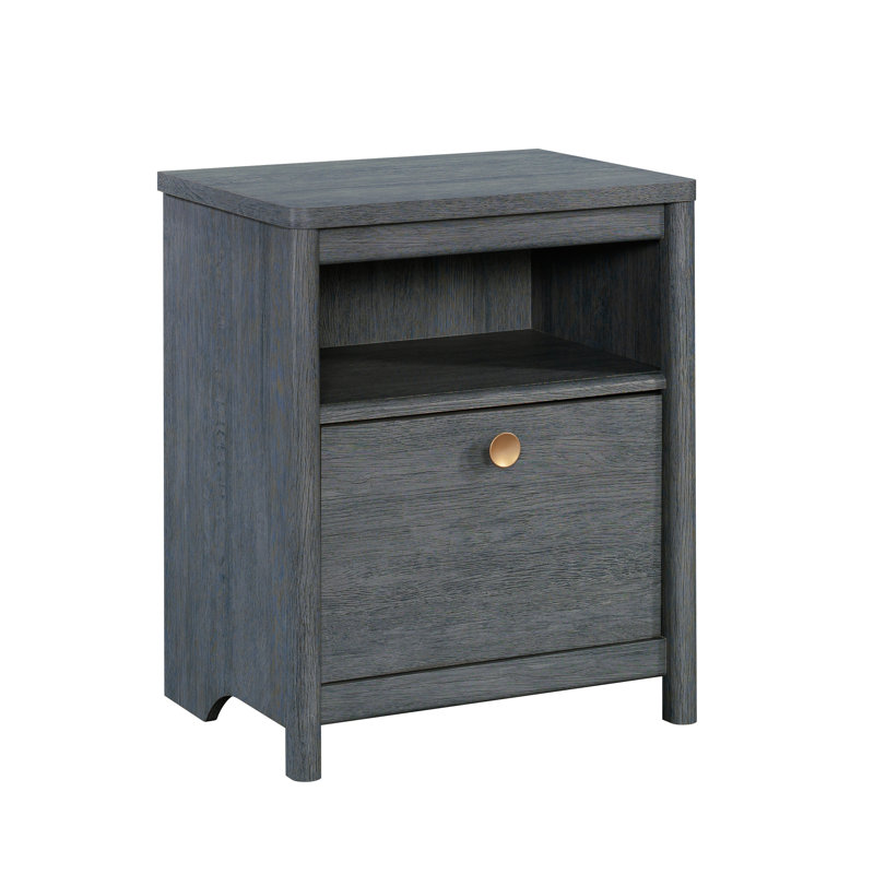 Table de chevet, finition bleue