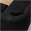 Canapé modulaire de luxe à dossier incurvé de 109,4 po, deux coussins décoratifs en tissu de chenille, canapé-lit minimaliste confortable en forme de L pour la salle de séjour (méridienne gauche, noir)-2118642245