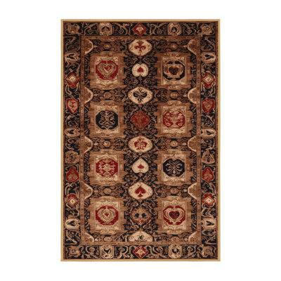 Machine Washable French Brown Area Rug