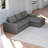 L-Shaped Modern Upholstered Sectional Sofa-196472788