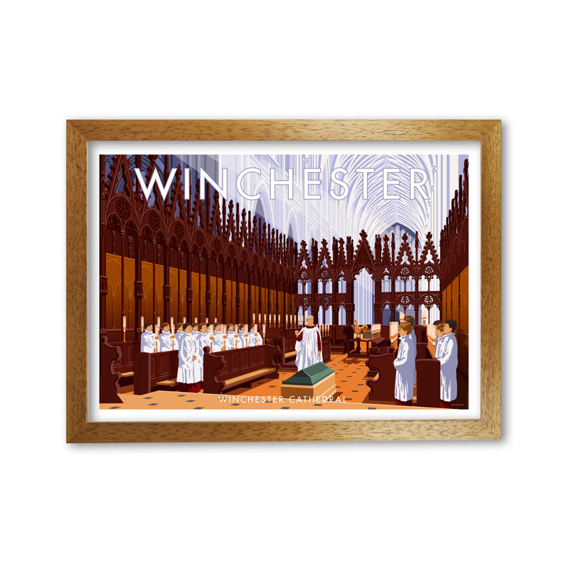 Winchester Cathedral by Stephen Millership - Print, Oak, 59.4 cm H x 84.1 cm W x 5 cm D