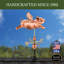 Girouette Flying Pig - cuivre pur par 