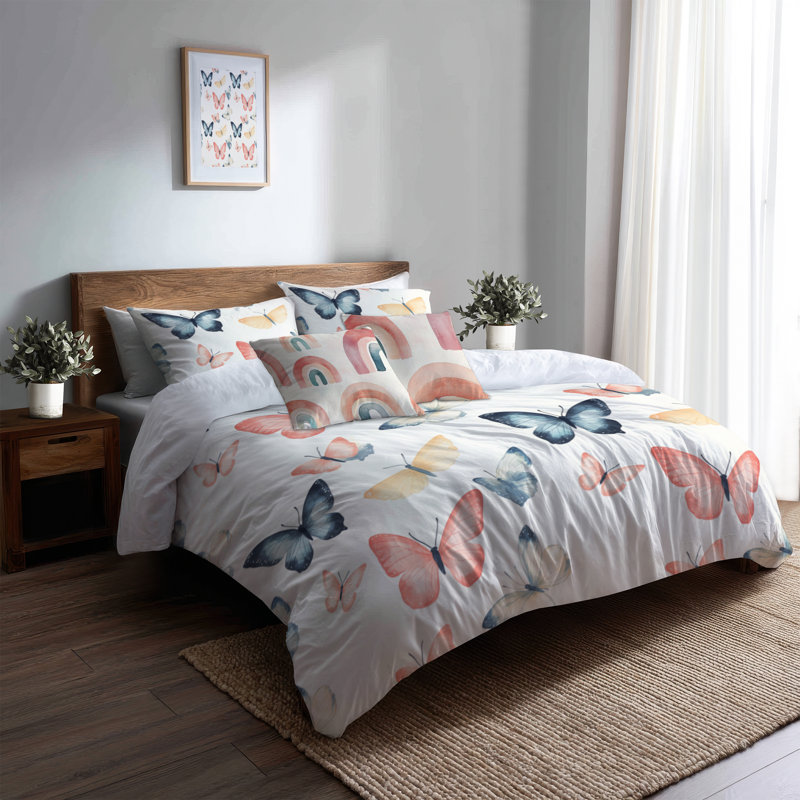 Ensemble de literie pour enfants 5 pièces - Ensemble de housse de couette et de coussin décoratif, Lit simple