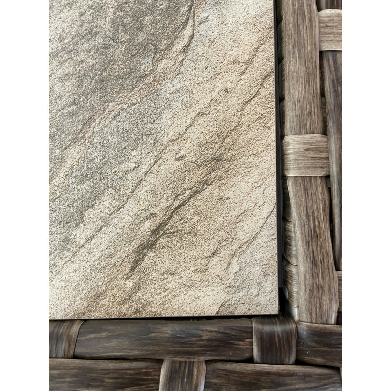 Angeliki-Electra Square Wicker Outdoor Side Table , 22'' in. W 22'' in. D