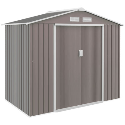 Garden Storage Shed Outdoor Storage Shed Metal Garden Tool Storage Shed With Sloped Roof